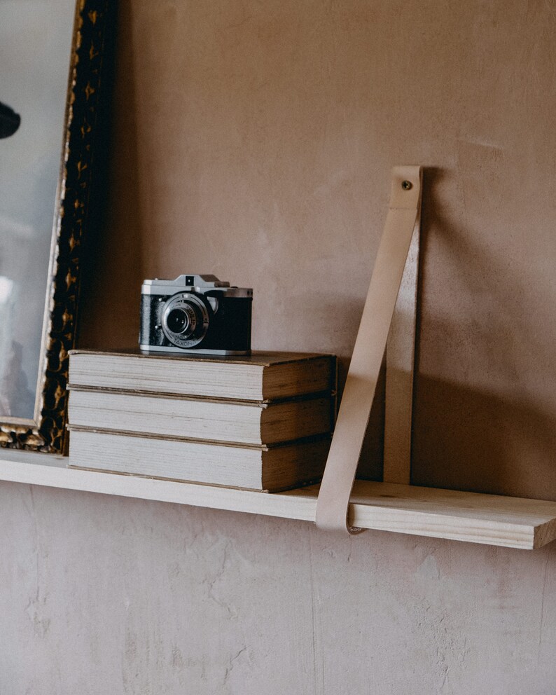 Leather Shelf Straps PAIR of Leather Straps for Wall Shelf Etsy UK
