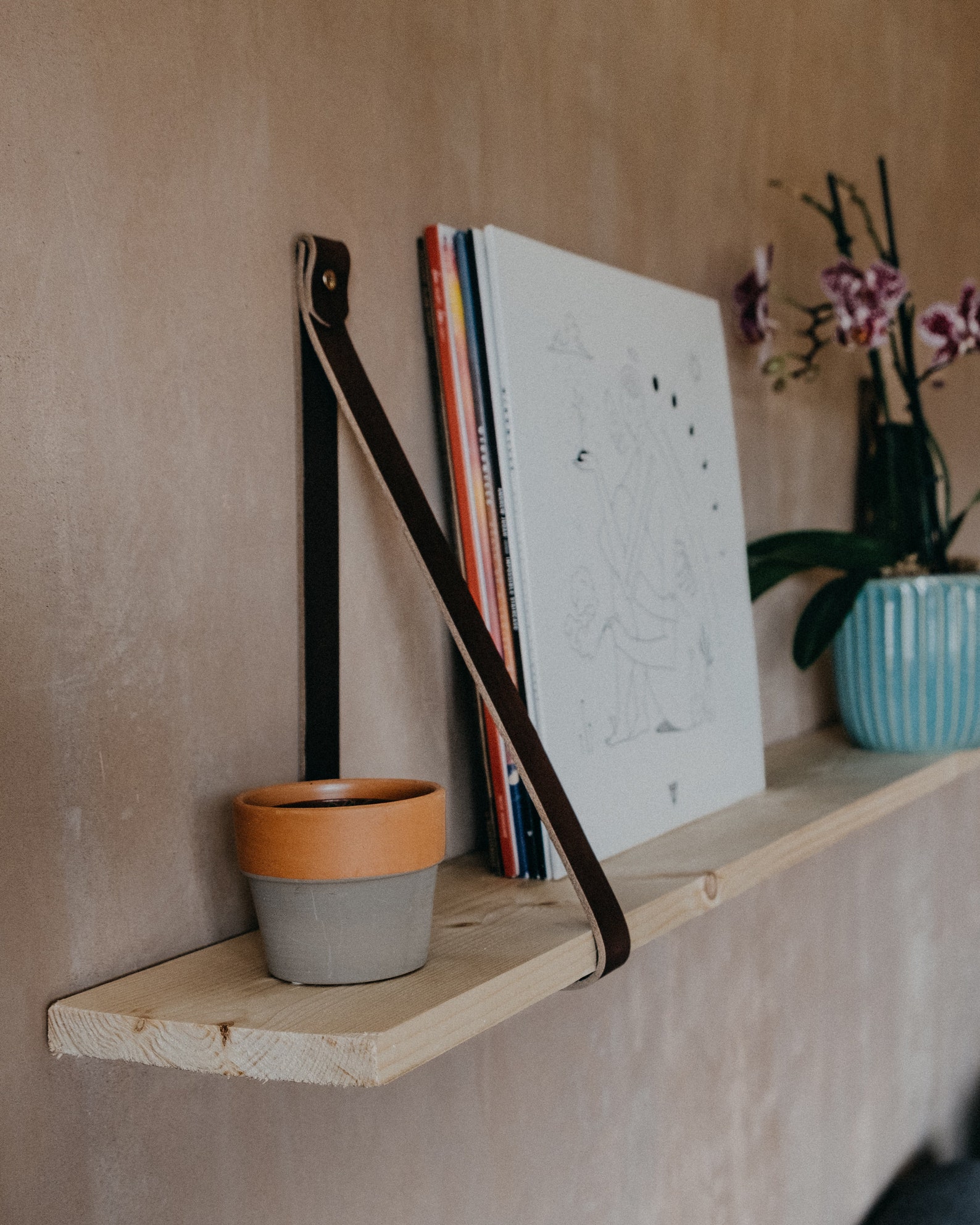 Shelf Straps Leather Strap Shelf Leather Straps Hanging Etsy UK