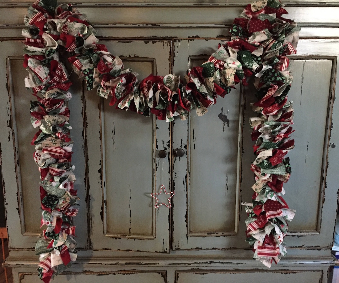 Rag Fabric Garland Etsy