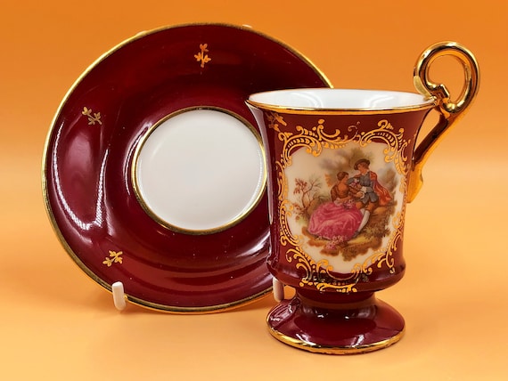 Tasse à espresso et soucoupe en porcelaine de Maastricht Bart Color