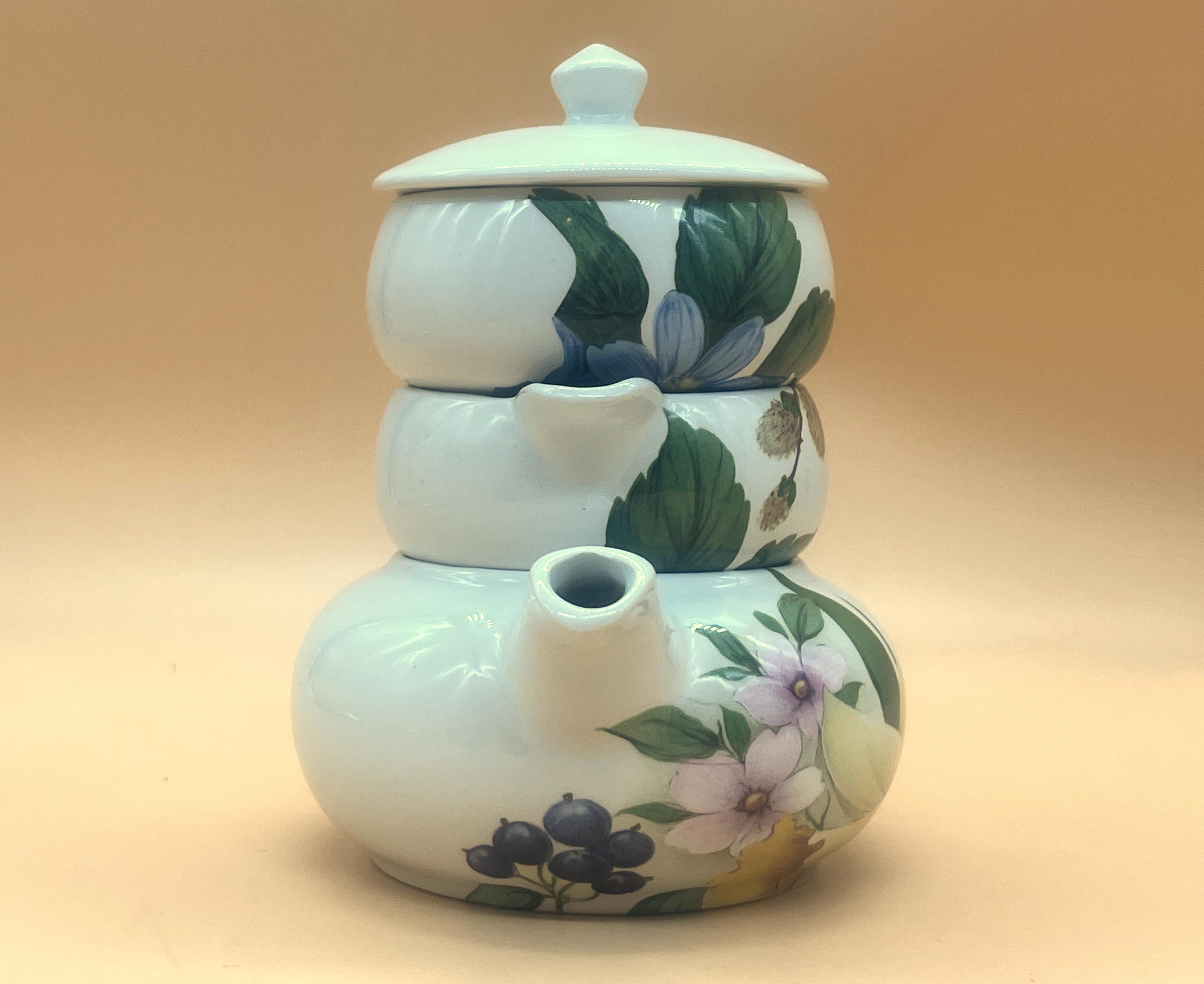 Foley Pottery Awda Vintage James Kent Old Foley Pottery Daffodil Design Stacking Tea Pot ...