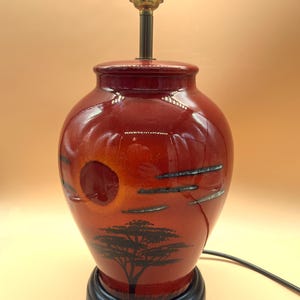 Lampe de table Poole Pottery African Sky Living Glaze Ginger Jar. Travailler. - POSTE GRATUITE AU ROYAUME-UNI -