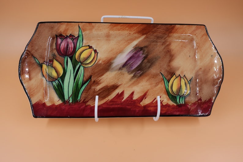 Stunning lot of 4 H & K Tunstall Pottery Tuliptime Art Deco Etsy