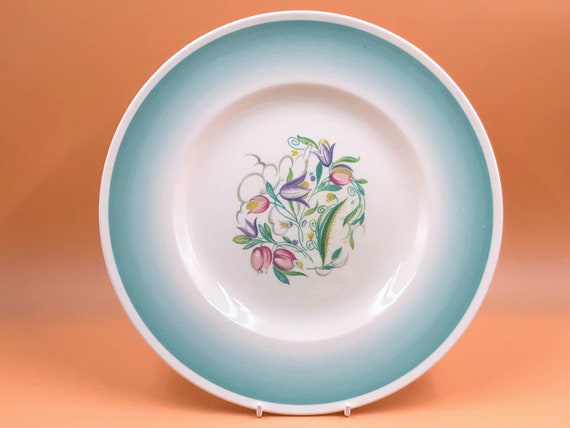 Vintage Susie Cooper Pottery Green Dresden Sprays Design Dinner