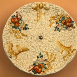 Clarice Cliff Barbola / Newport Pottery Celtic Harvest cake stand. 7094. c1930. - FREE UK POST -