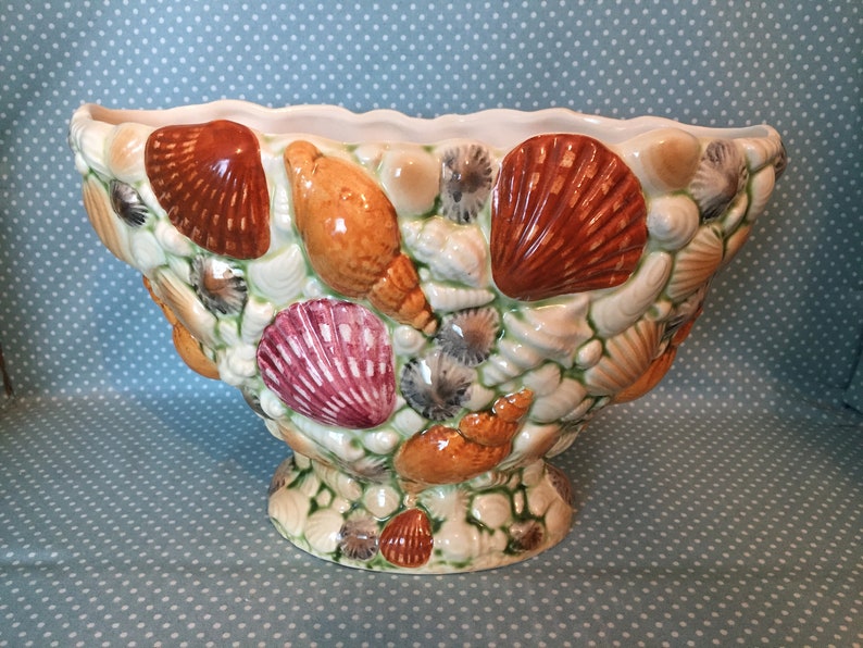 Vintage Sylvac Pottery Marine Shell Design Planter Posy Vase Etsy