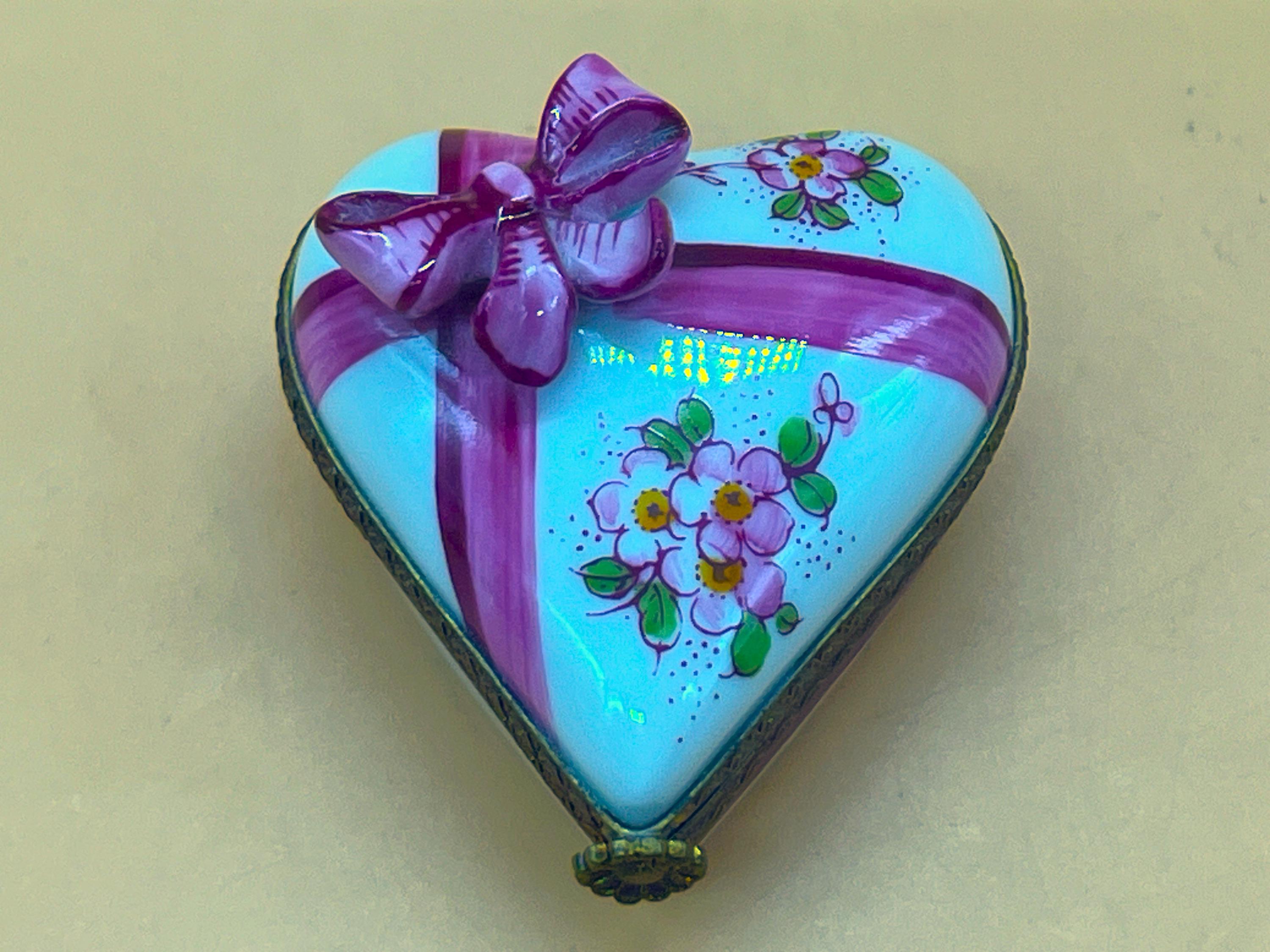 Limoges Heart Hinged Boxes - Etsy