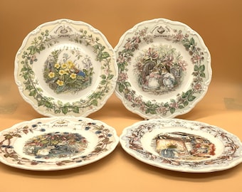 Brambly Hedge Mid Winter complete four plate set: 8 inch