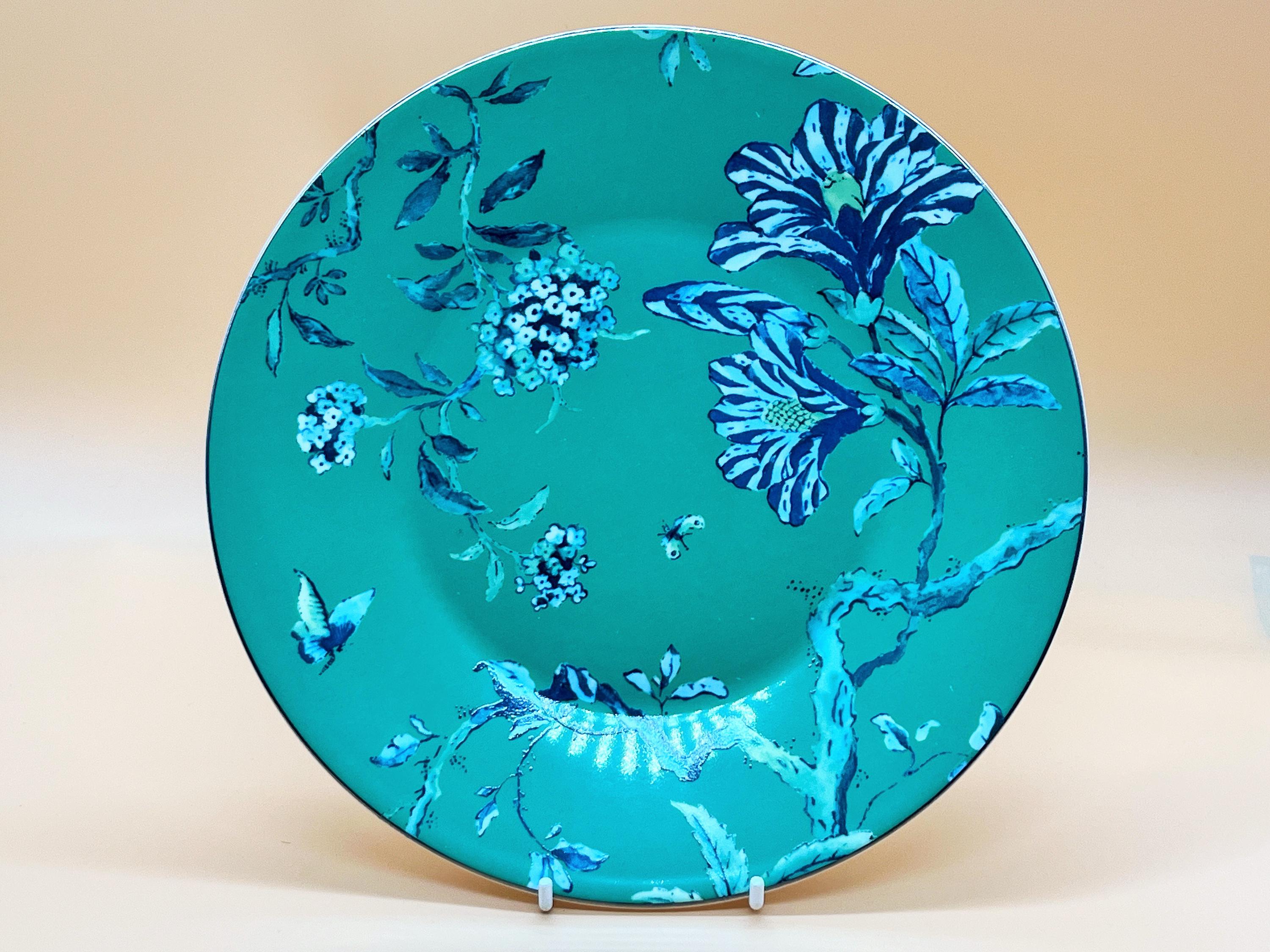 Wedgwood China Chinoiserie Green Jasper Conran Design Dessert