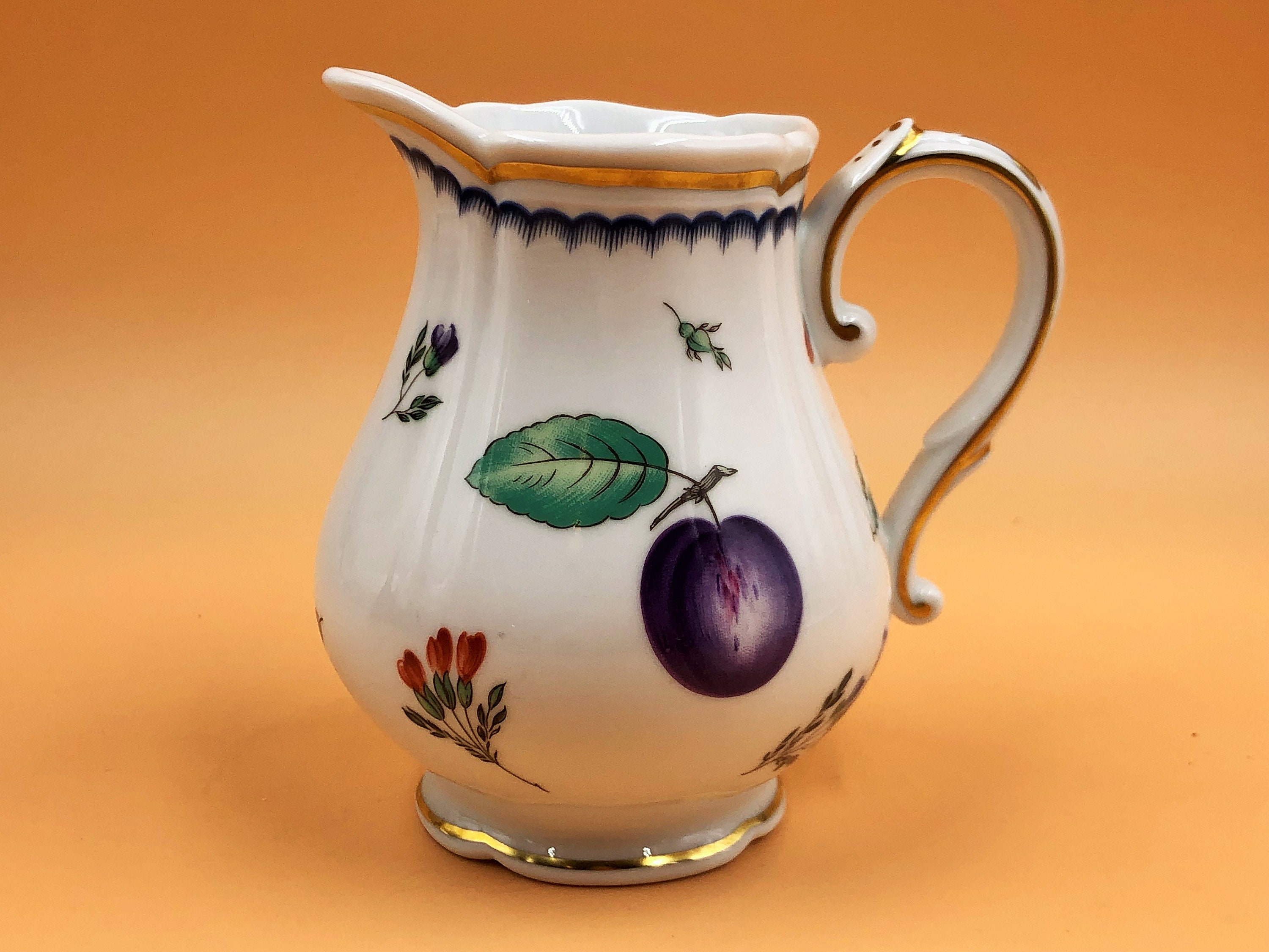 Antique 5 Ginori Small Milk Pitcher Jug Hand Painted 