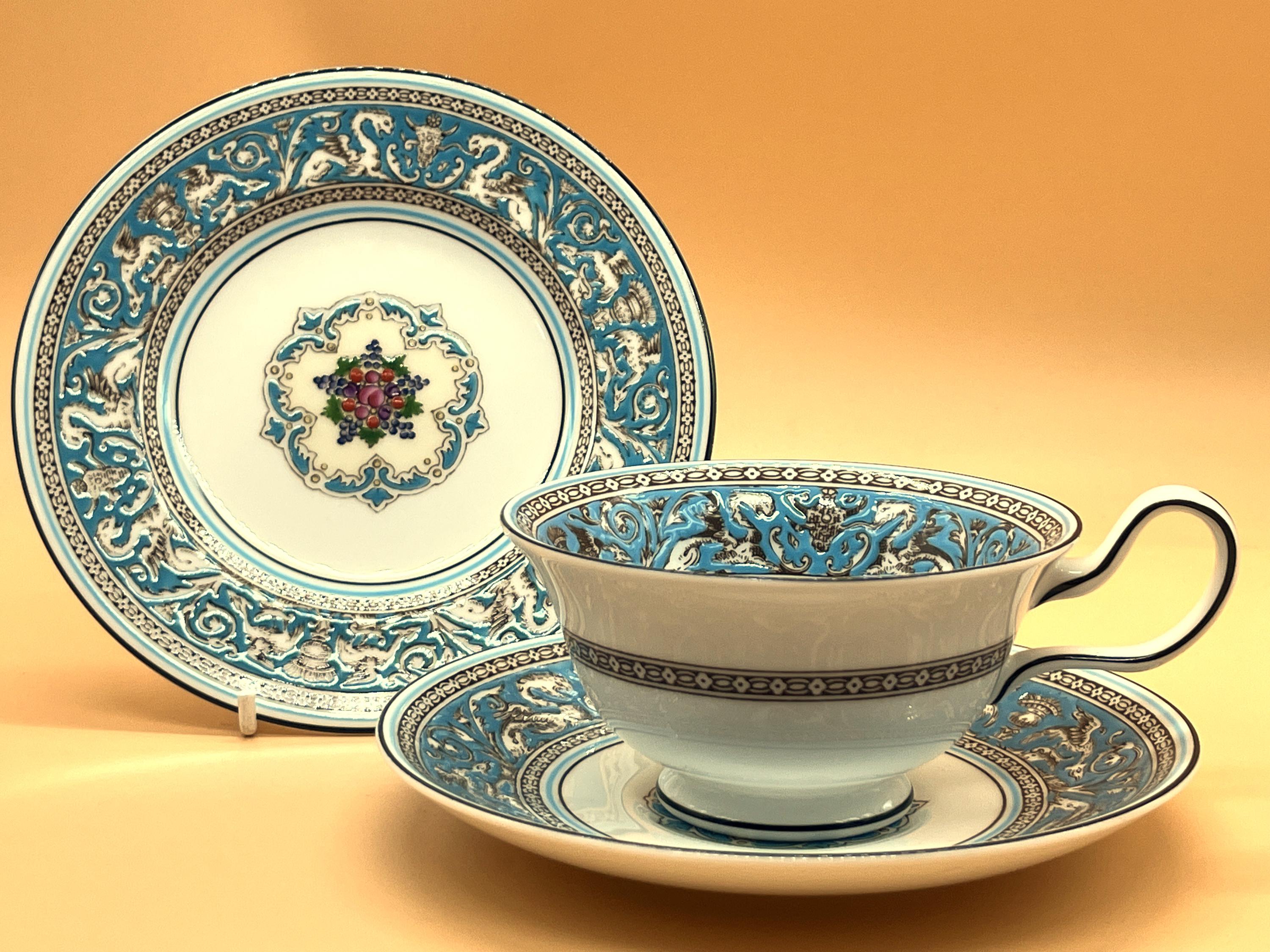 Vintage turquoise and white china - Etsy 日本