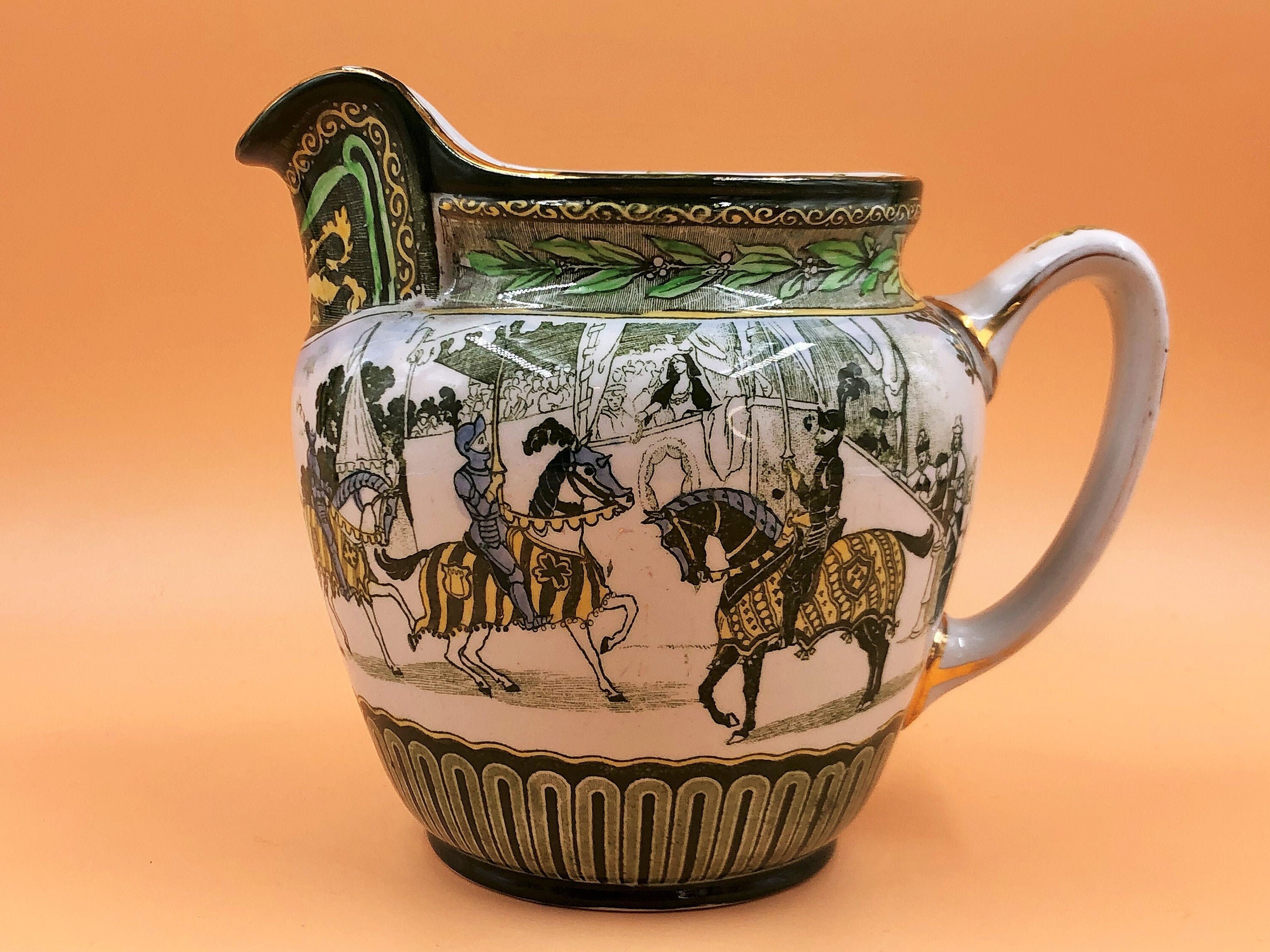 Antique Royal Doulton Eglinton Tournament Jug / Pitcher. Height 6