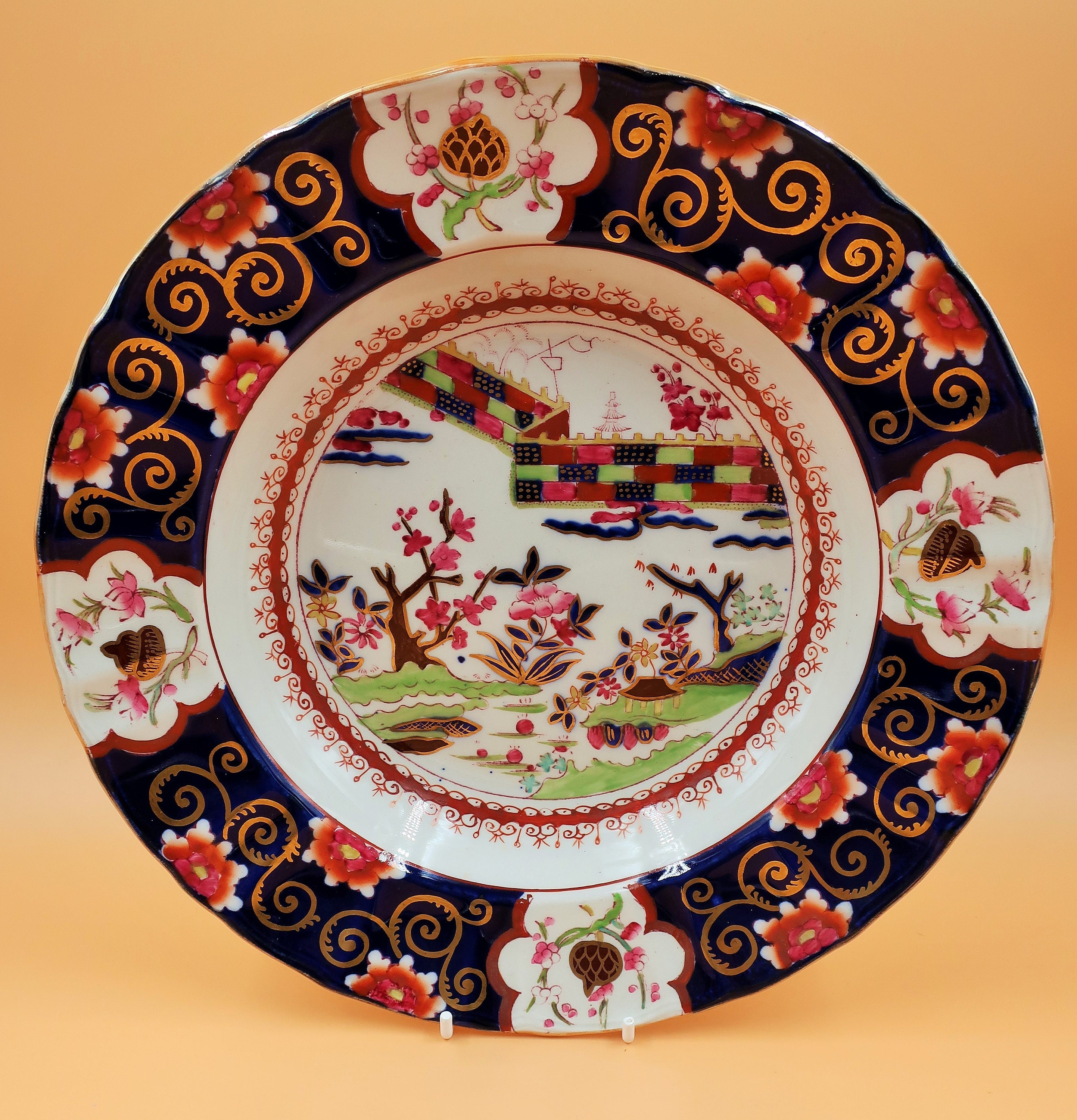 Antique Masons Ironstone China Chinese Wall great Wall of China Pattern