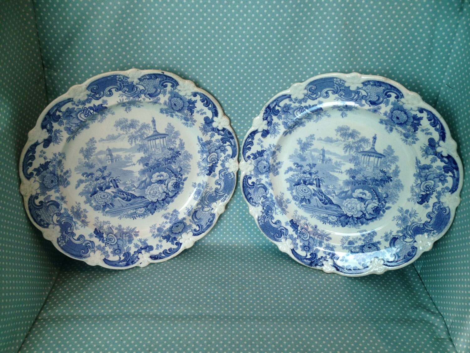 Pair of antique c182830 Deakin & Bailey Pottery Villa Scenery Etsy