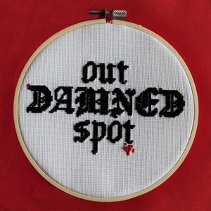 Shakespeare Macbeth Inspired Digital Cross Stitch Pattern