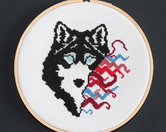 El patrón de punto de cruz digital inspirado en la cosa