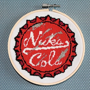 Nuka Cola Bottle Cap Cross Stitch Pattern--2 Versions!