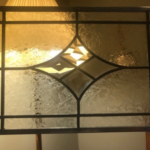 Bevelled Stained Glass, custom made for your window or as insert into cabinet doors. Additional bevel clusters available. image 4