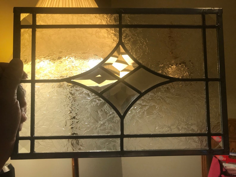 Bevelled Stained Glass, custom made for your window or as insert into cabinet doors. Additional bevel clusters available. image 4