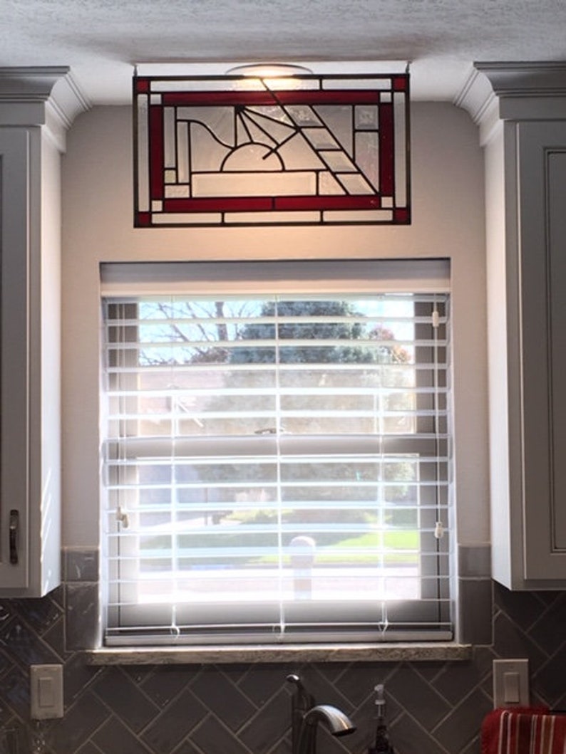 Abstract Stained Glass Panel. Custom Design and Pricing Available. Etsy