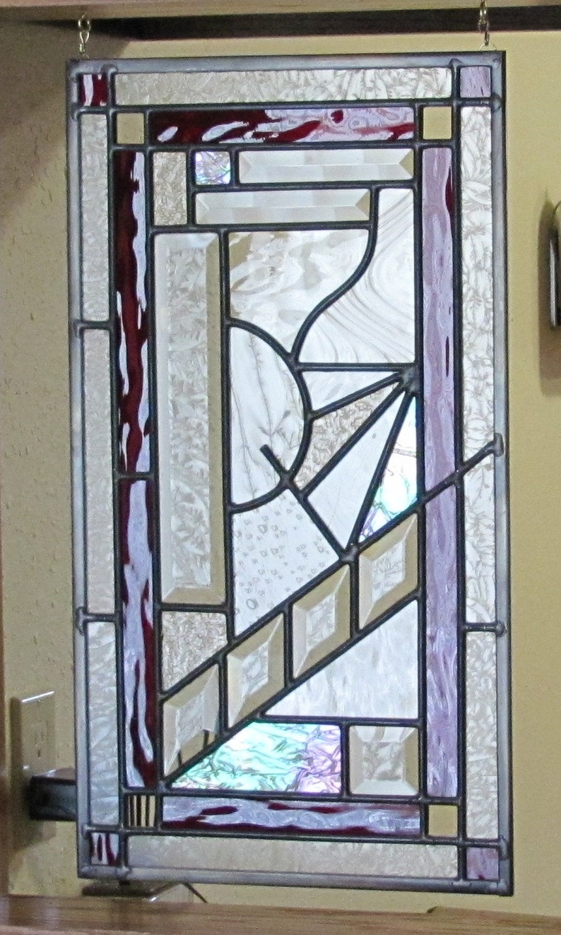 Abstract Stained Glass Panel. Custom Design and Pricing Available. Etsy