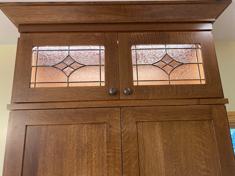 Bevelled Stained Glass, custom made for your window or as insert into cabinet doors. Additional bevel clusters available. image 5