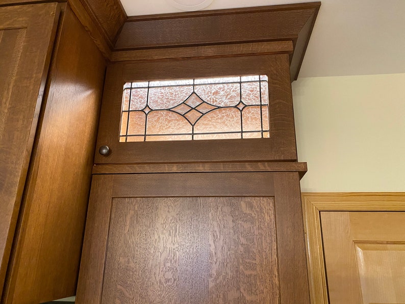 Bevelled Stained Glass, custom made for your window or as insert into cabinet doors. Additional bevel clusters available. image 9