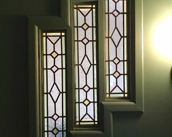 Custom Stained Glass panels as divider between rooms