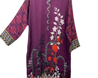 Simple's desi printed blended silk kurti, soft fabric top tunic, xtra large size available