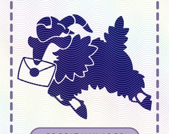 Gogoat livraison boîte aux lettres Logo - fichier de coupe SVG Cricut pour Cosplay