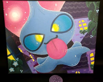 Shuppet Pokemon TCG Art - Journey Together 059/159 - Fan Art peint à la main - acrylique, toile - 8 x 10