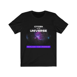 宇宙の市民権を宣言する宇宙ユニセックスジャージー半袖Tシャツ