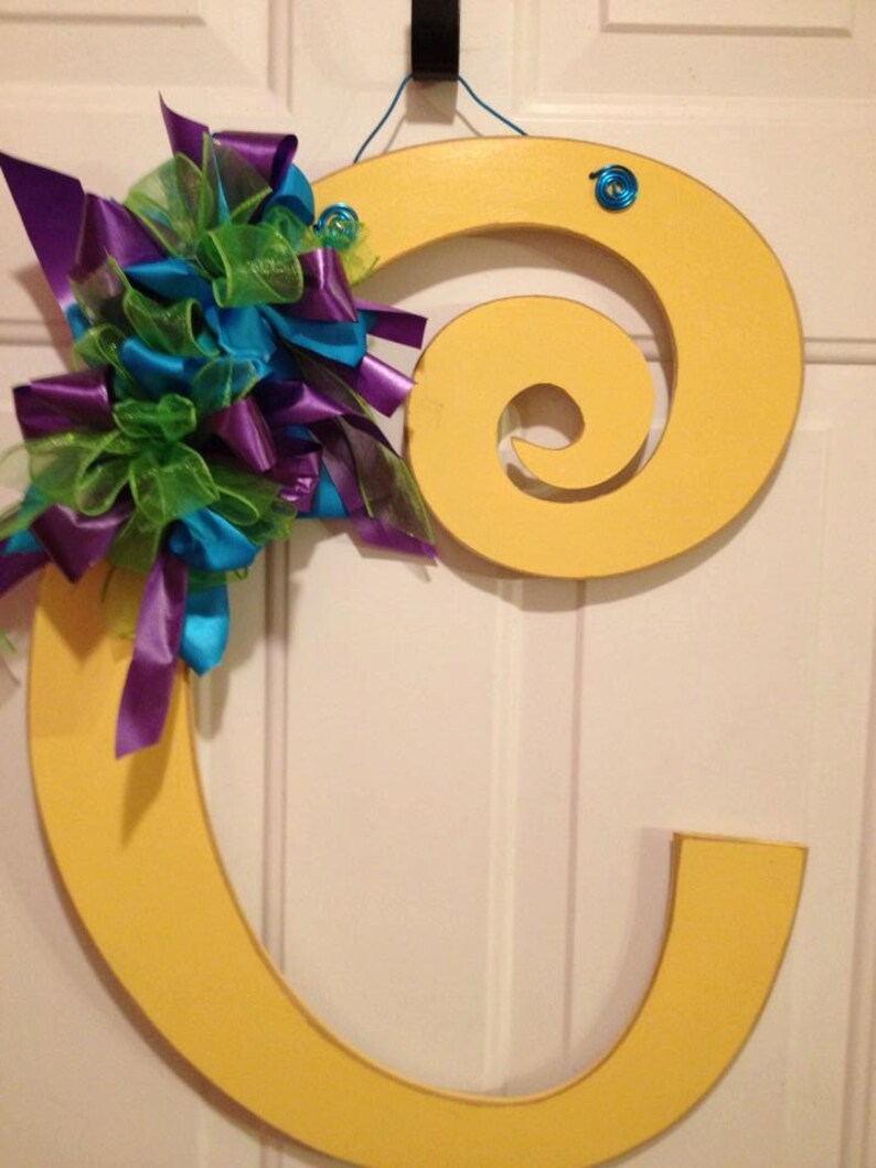 Wooden door hangers/initials/letters Etsy