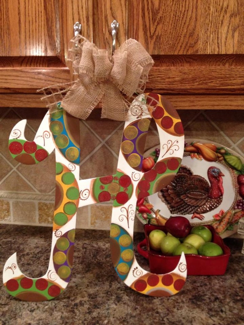 Letter H Wooden Door Hangers Etsy