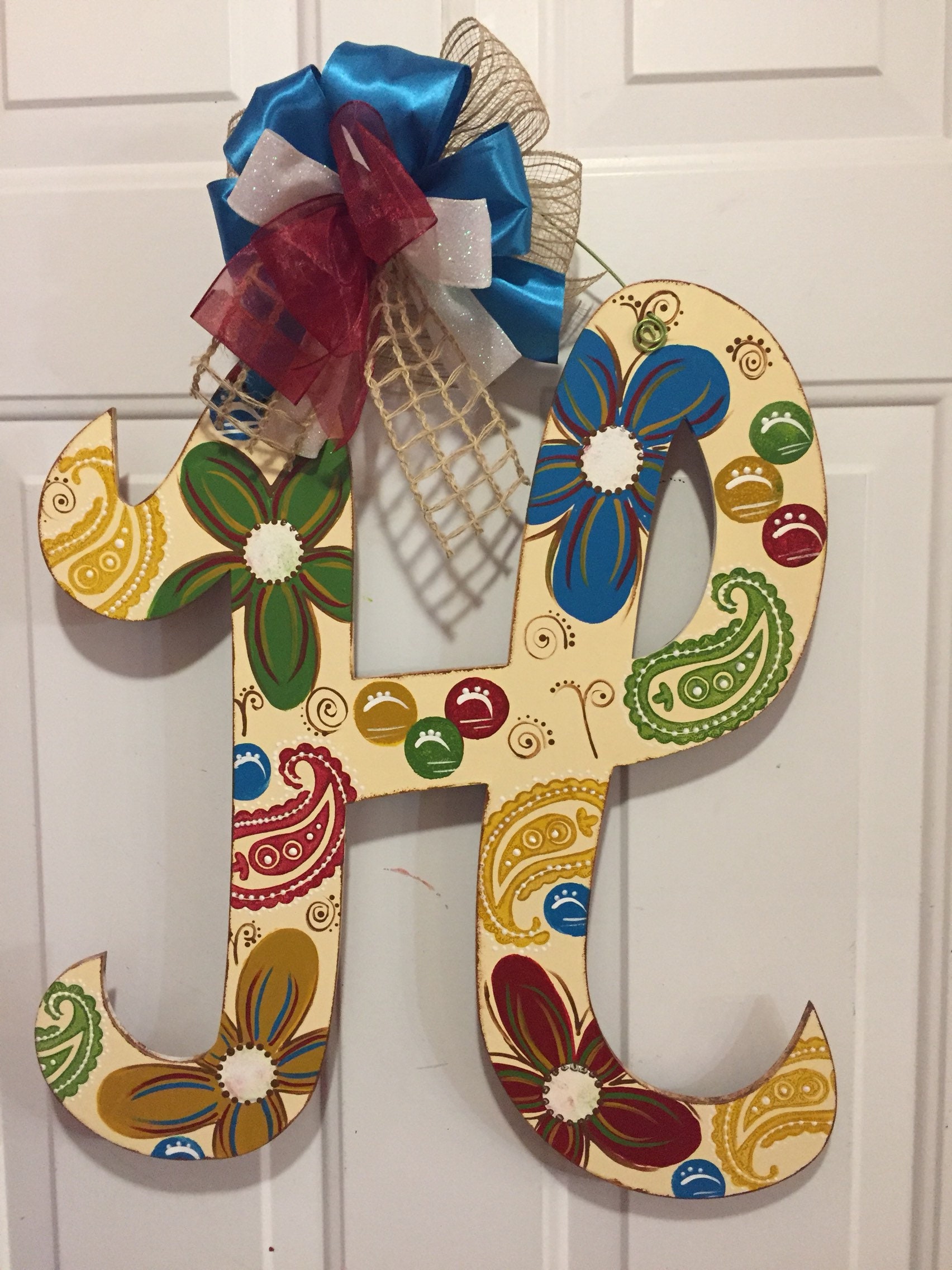 Initial H Door Hanger Etsy