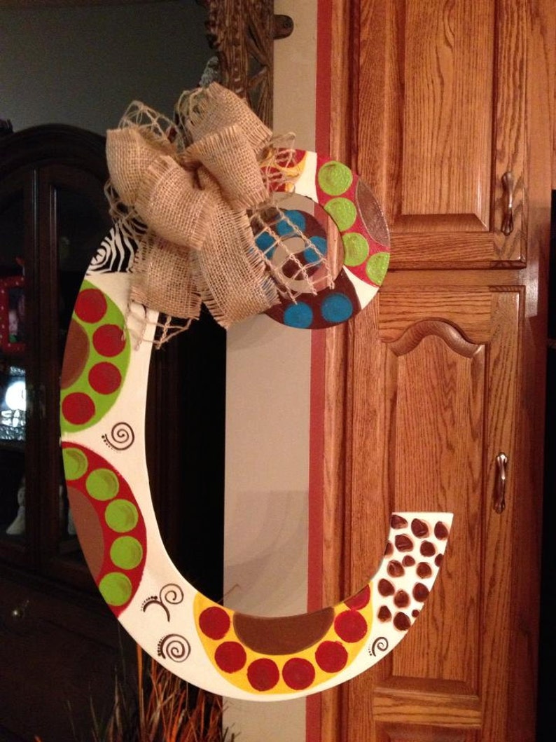 Wooden door hangers/initials/letters Etsy