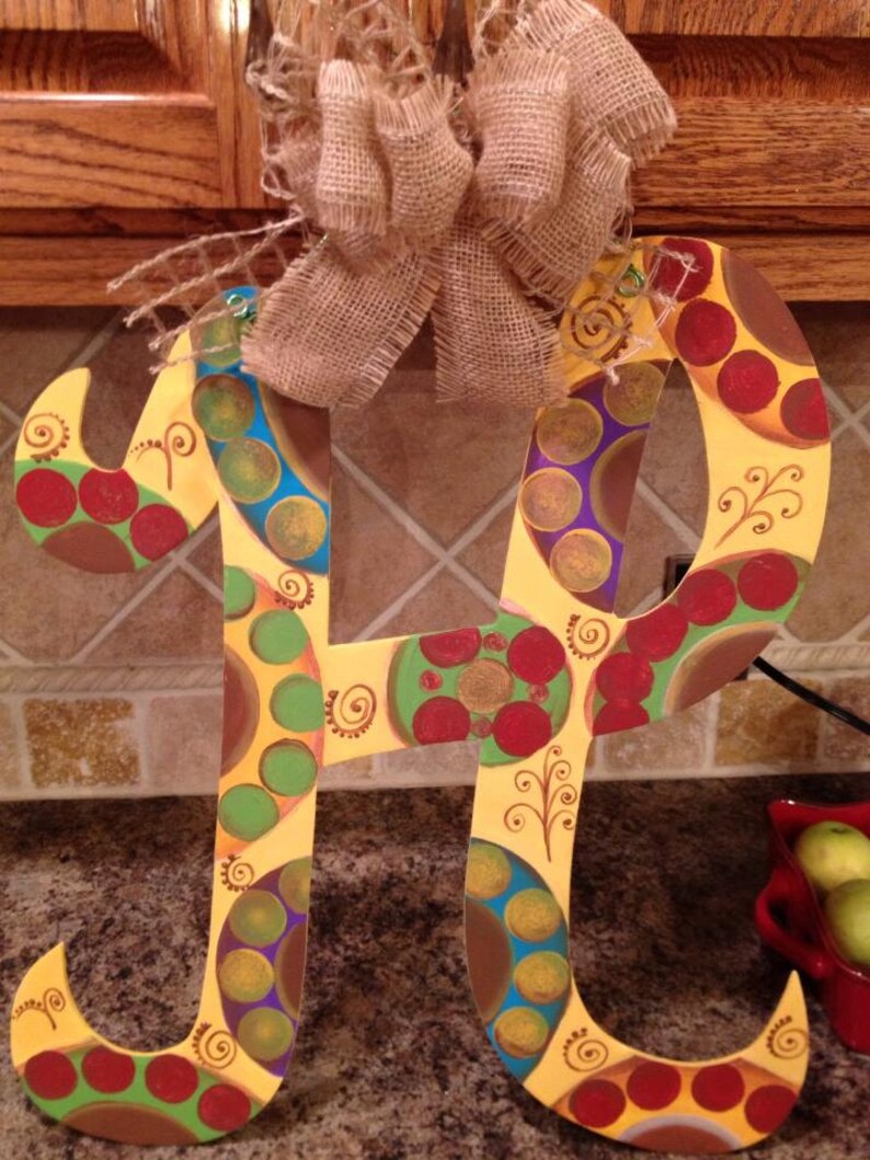 Letter H Wooden Door Hangers Etsy