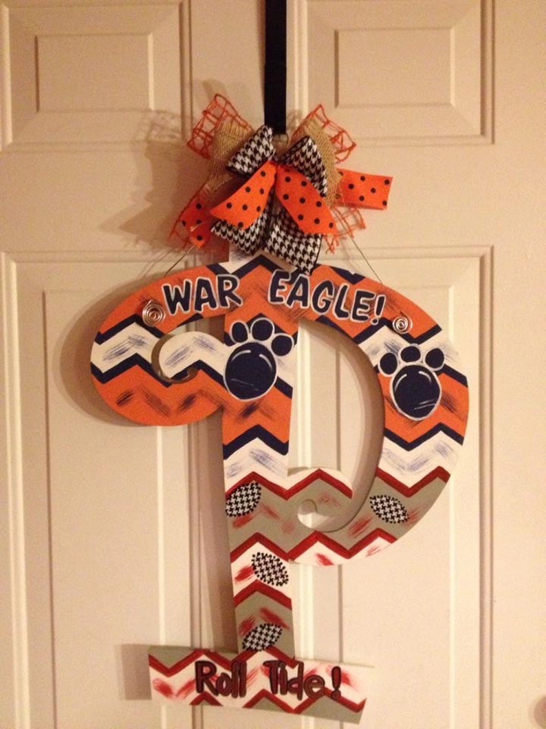 House Divided Initials/sports Itemsfootballs Etc/door Etsy