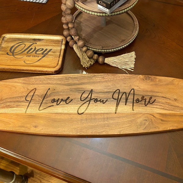 Engraved Charcuterie board