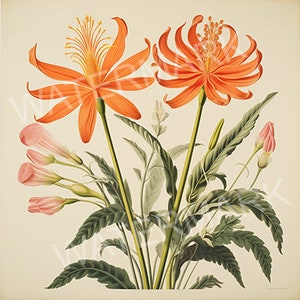 4 Botanical Art (Flowers) | AI-Generated Art