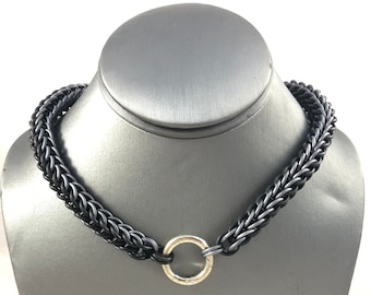 Anodized Aluminum & Rubber Full Persian Chainmaille Collar