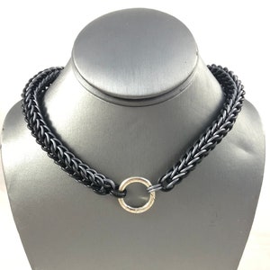 Anodized Aluminum & Rubber Full Persian Chainmaille Collar