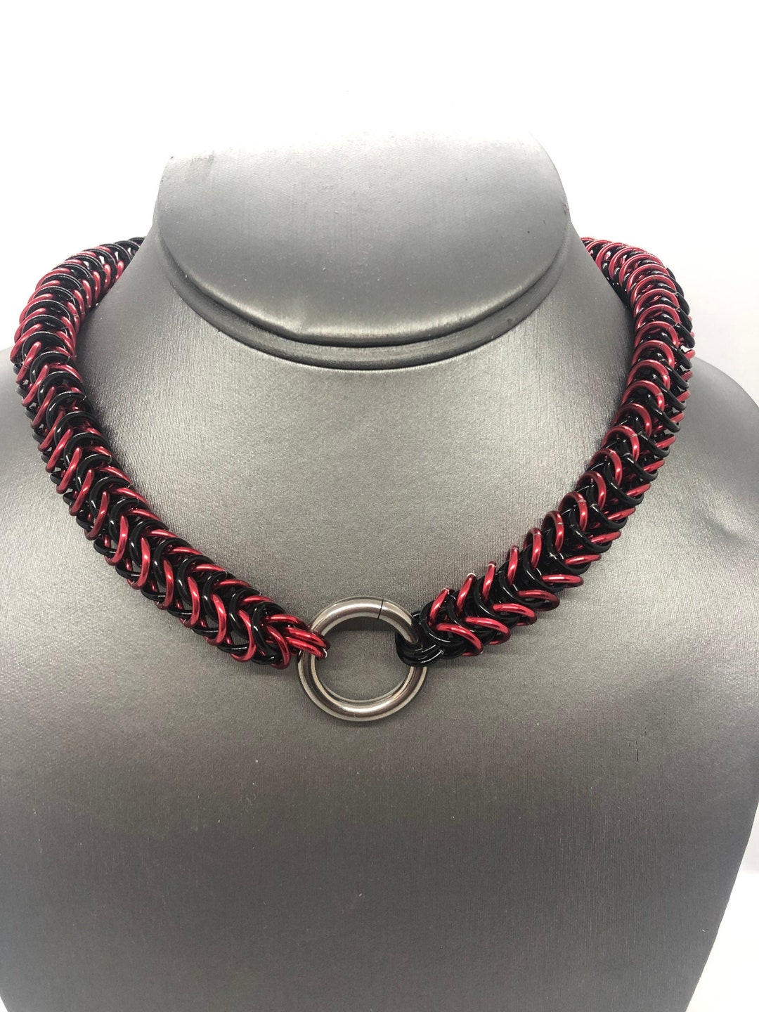 Custom Aluminum 1/4 Box Weave Chainmaille Pup Collar - Etsy