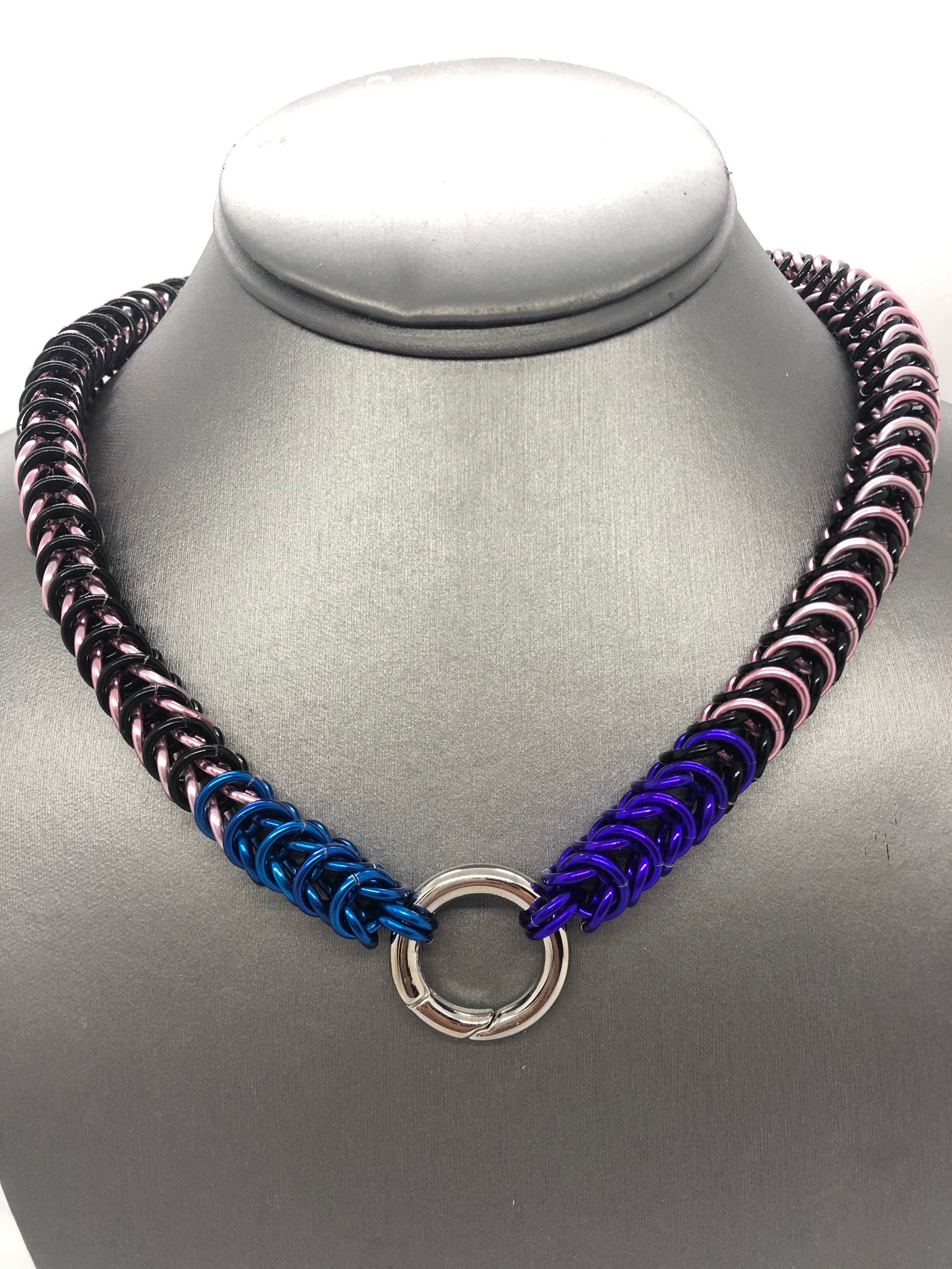 Custom Aluminum 1/4 Box Weave Chainmaille Pup Collar - Etsy