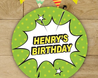 Personalised Birthday party stickers, Party bag seals, Thank you stickers for Boys