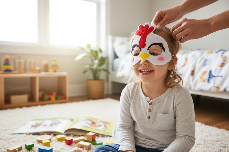 Children's Farm Animal Dress-Up Mask - Imaginative Play ( Pack Of 7) image 8