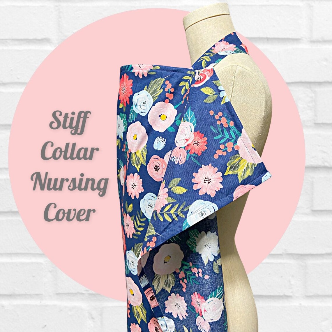 Nursing Cover Breast Feeding Cover Up Navy Pink and Coral Etsy