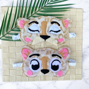 Cheetah Print Animal Sleep Masks (Set of 2) - Kids 8+, Teens, Adults image 1