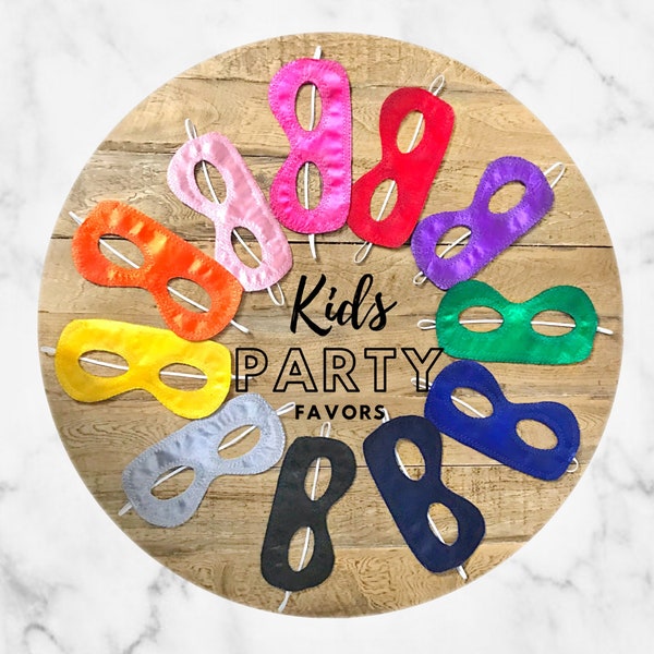 Party favors (Single Mask Or Pack of 5/8/11) Superhero Mask for Children /Superhero Birthday Party Mask/ Halloween Mask/Kids Superhero Mask