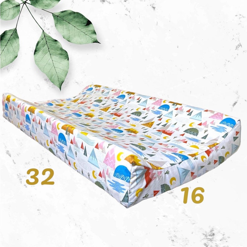 Boho Mountain Gender Neutral Changing Pad Cover Mountain Baby Etsy